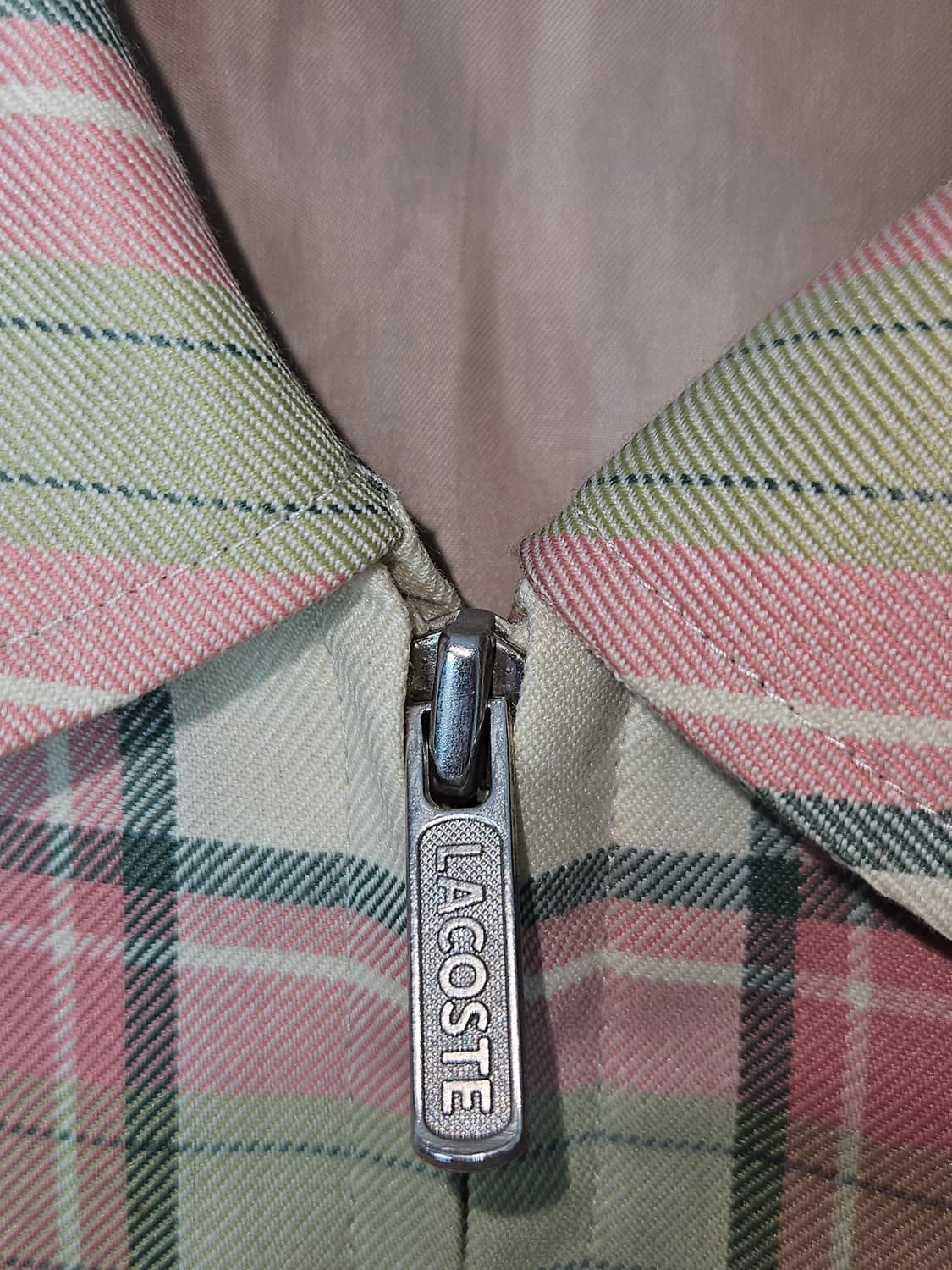 90s 라코스테 스포츠 체크 블루종 코튼 자켓 정품 빈티지 95 상품이미지6