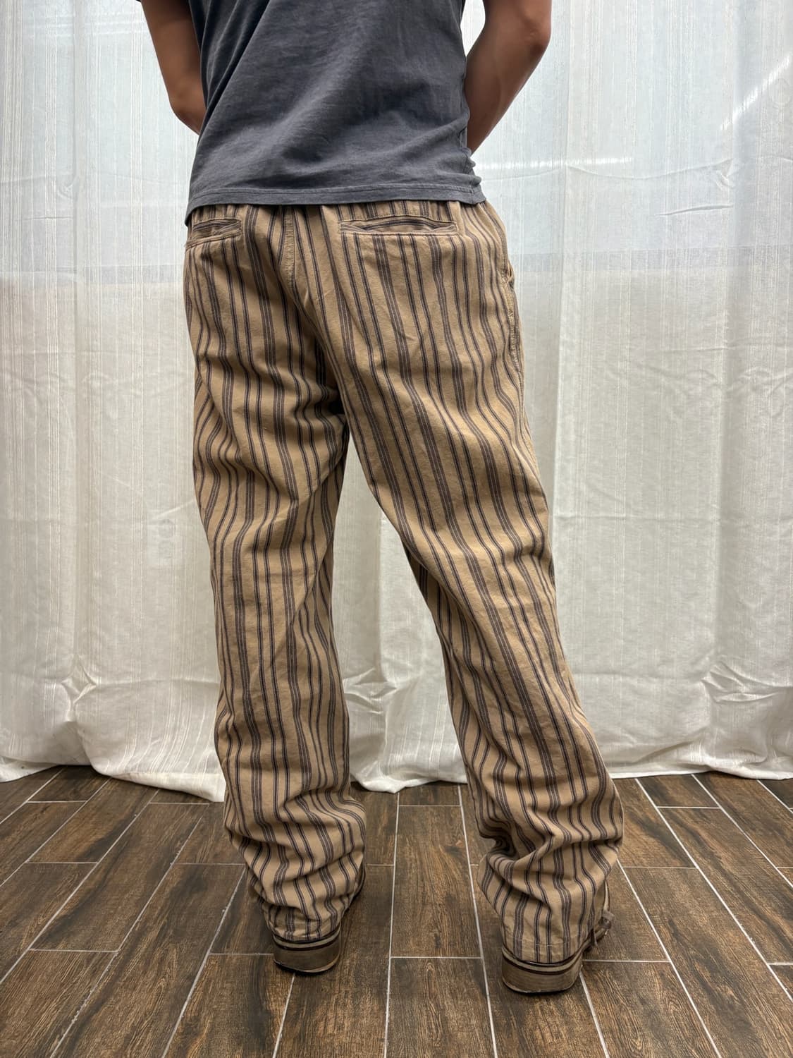 제페니즈 빈티지 스트라이프 린넨 팬츠 상품이미지1
