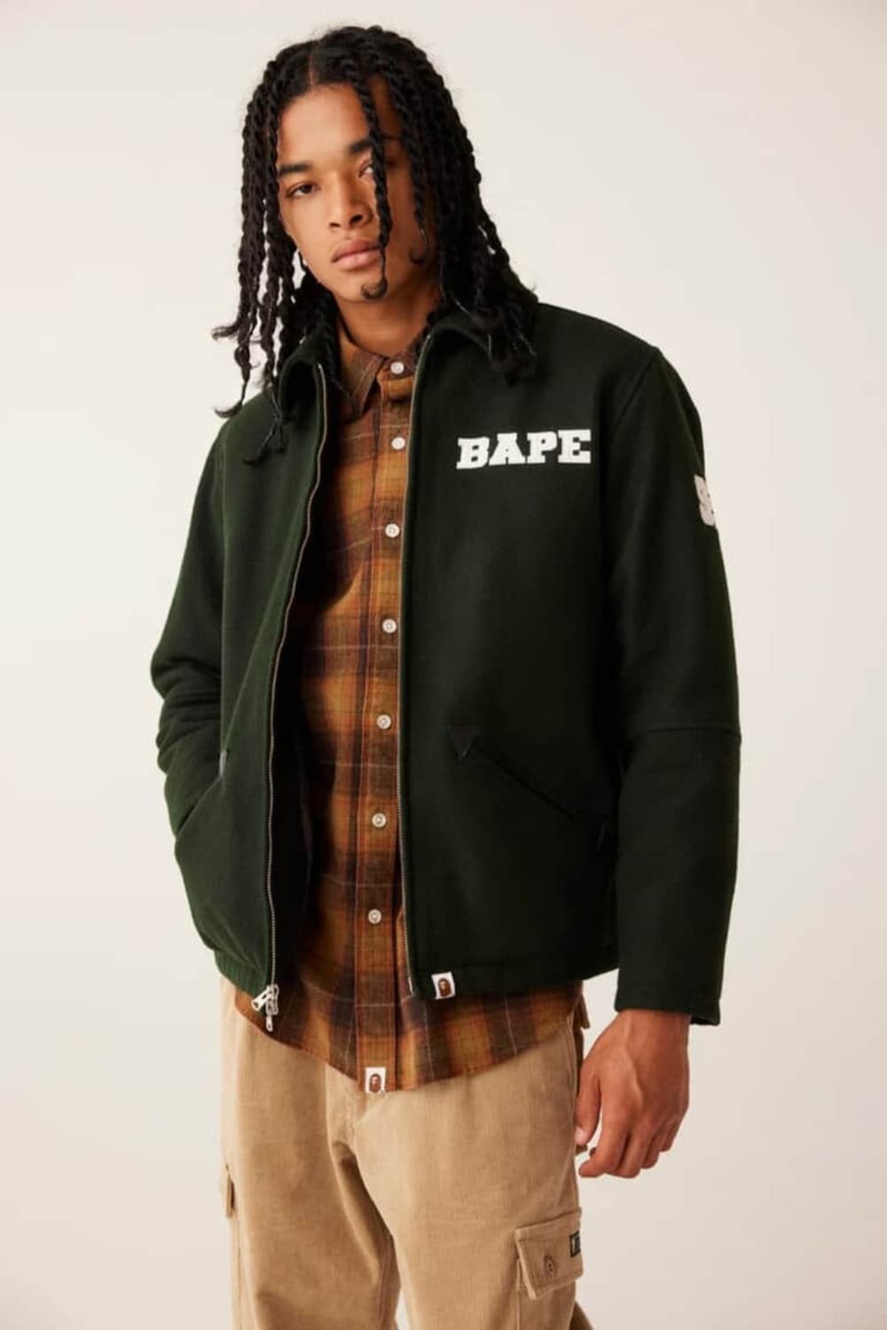 BAPE 93AW Melton Zip Jacket 베이프 멜톤 울 자켓  상품이미지1