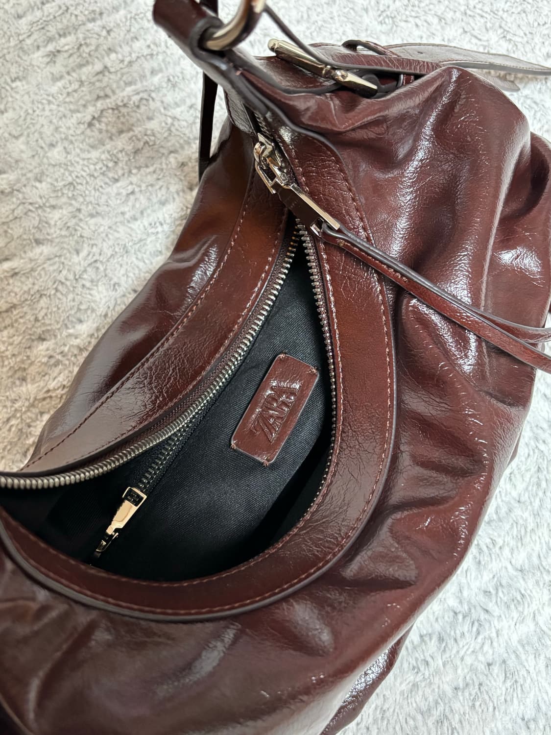 자라 프린지 숄더백 브라운 새상품 상품이미지9