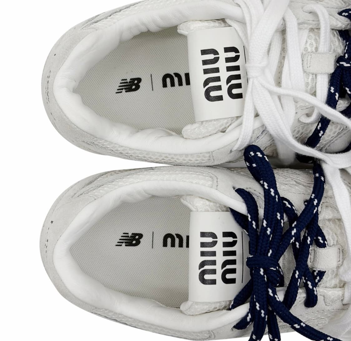 [37.5] 뉴발란스 x 미우미우 530 여성 스웨이드 스니커즈 화이트 상품이미지9