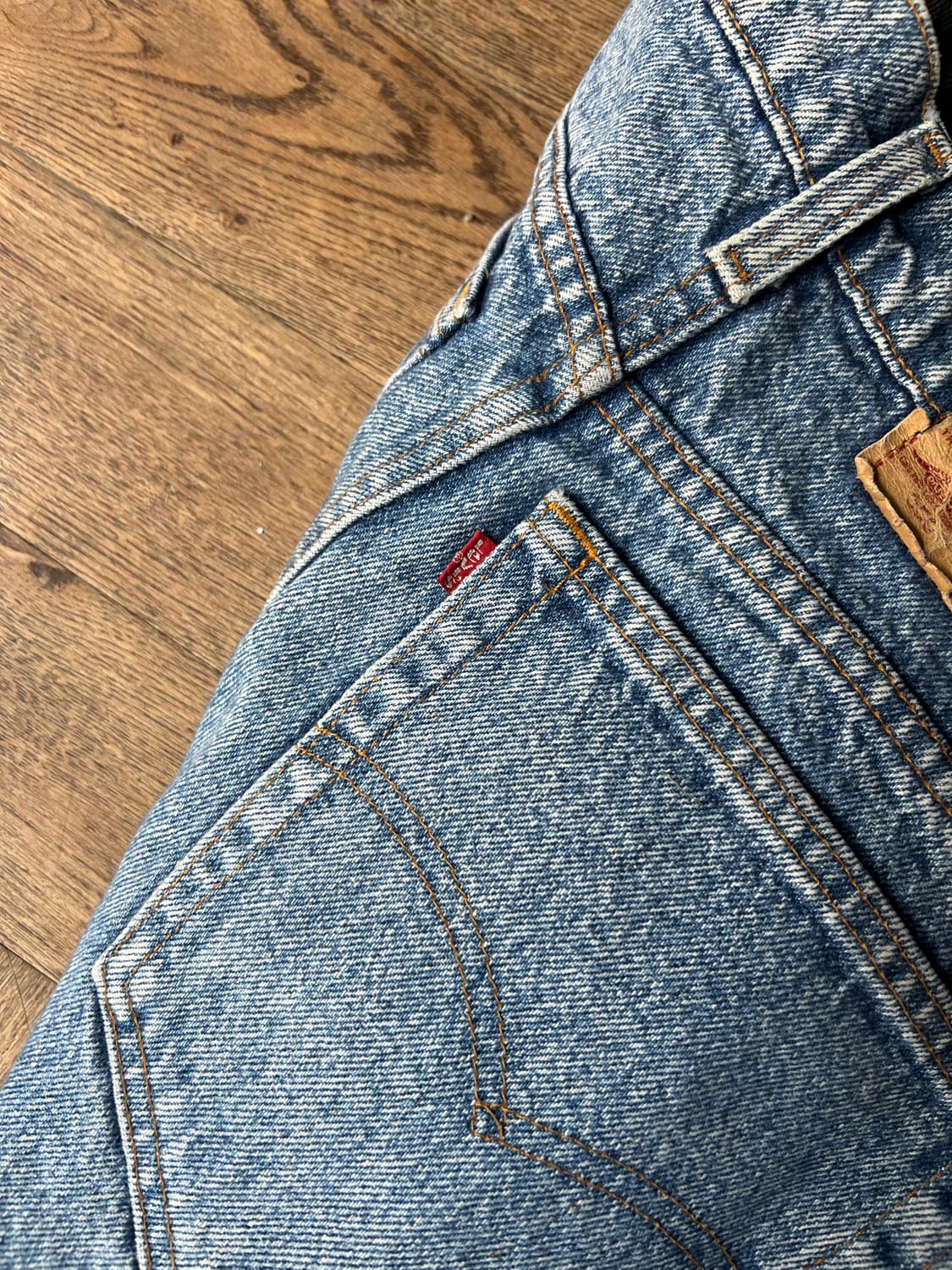 [38]90's 리바이스 USA Made 550 빈티지 워싱 데님 팬츠 상품이미지5