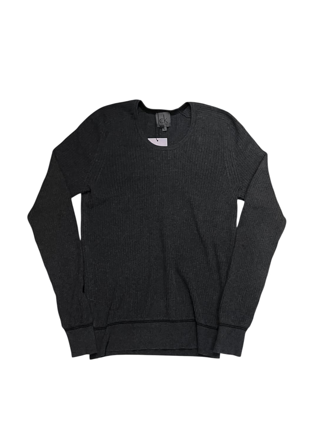 캘빈클라인 슬림핏 골지 니트 차콜 M  #csz3198 상품이미지3