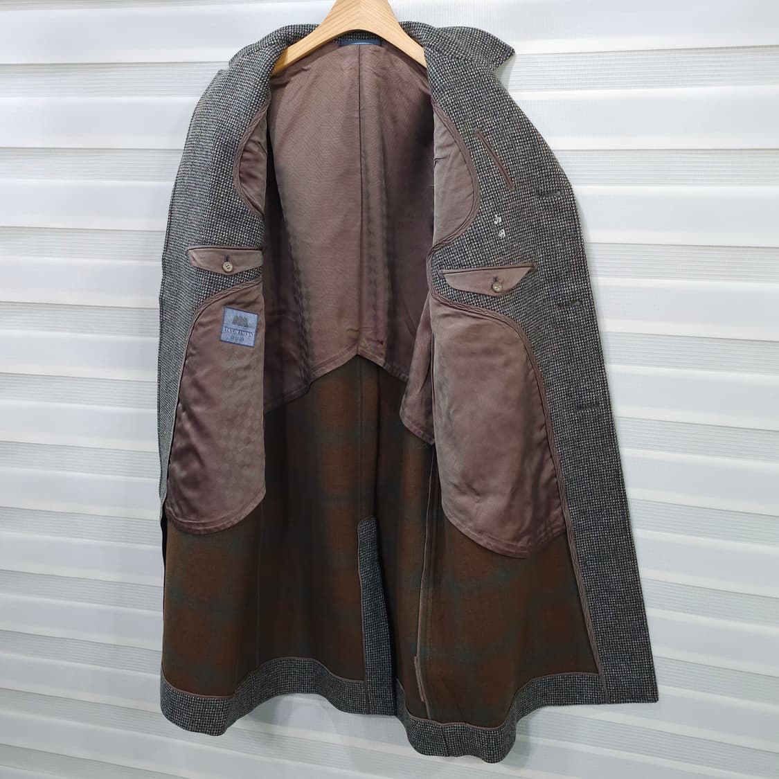 JAPAN 빈티지 나고야 테일러드샵 트위드울 코트- XL정도 상품이미지8