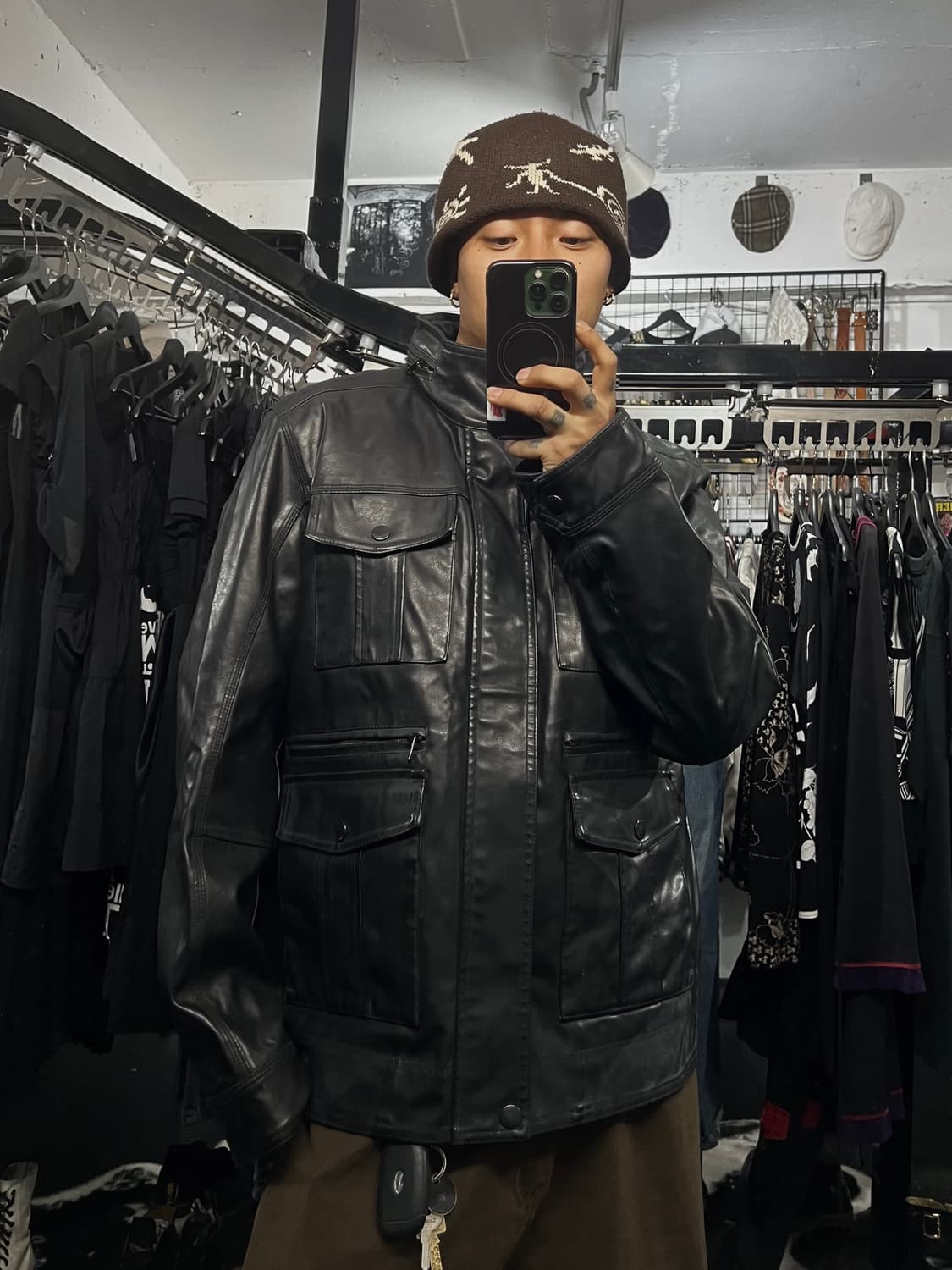 타미힐피거 가죽 자켓 상품이미지1