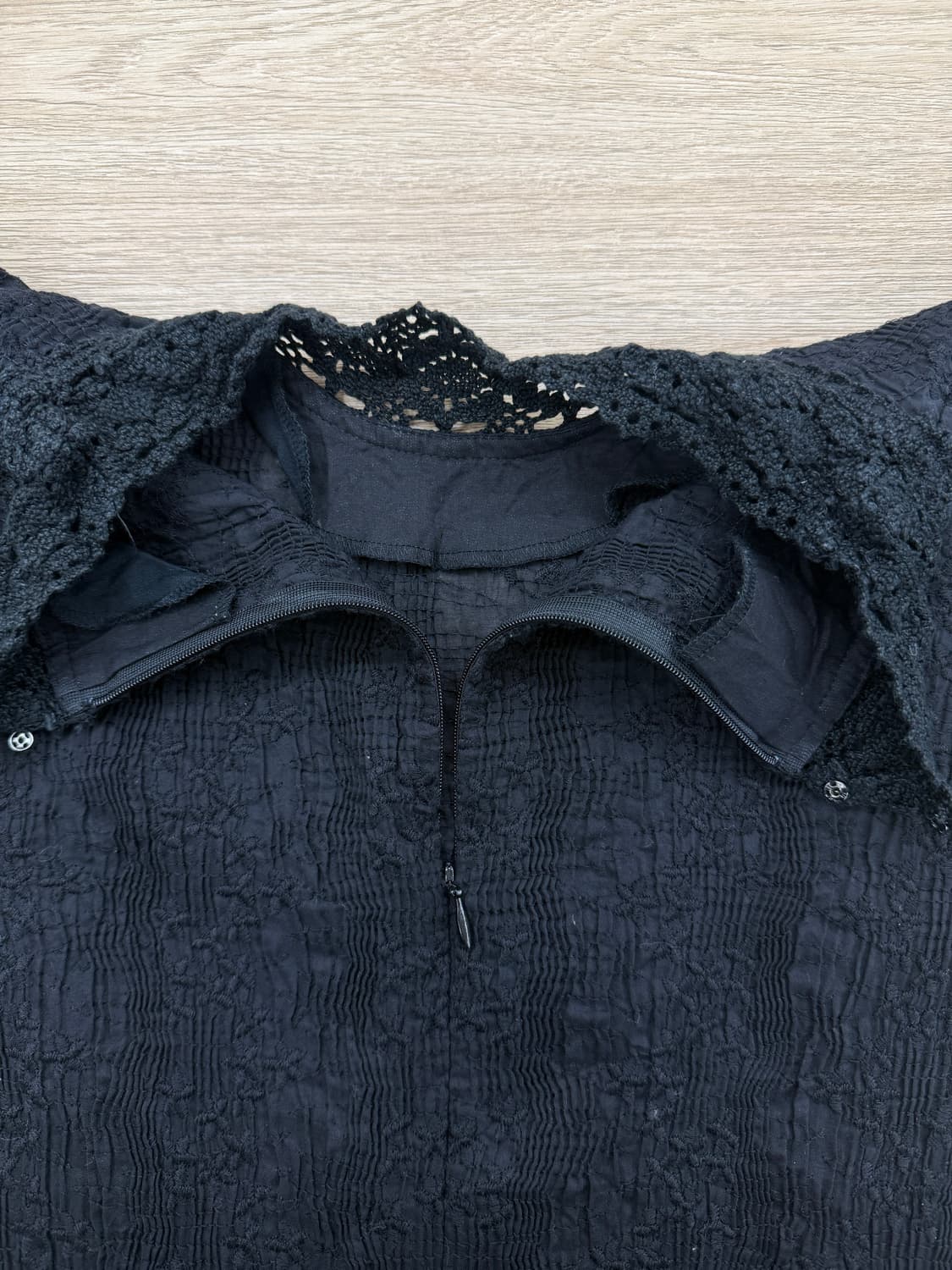 빈티지 Jenny garcon 블랙 레이스 니트 블라우스 상품이미지4