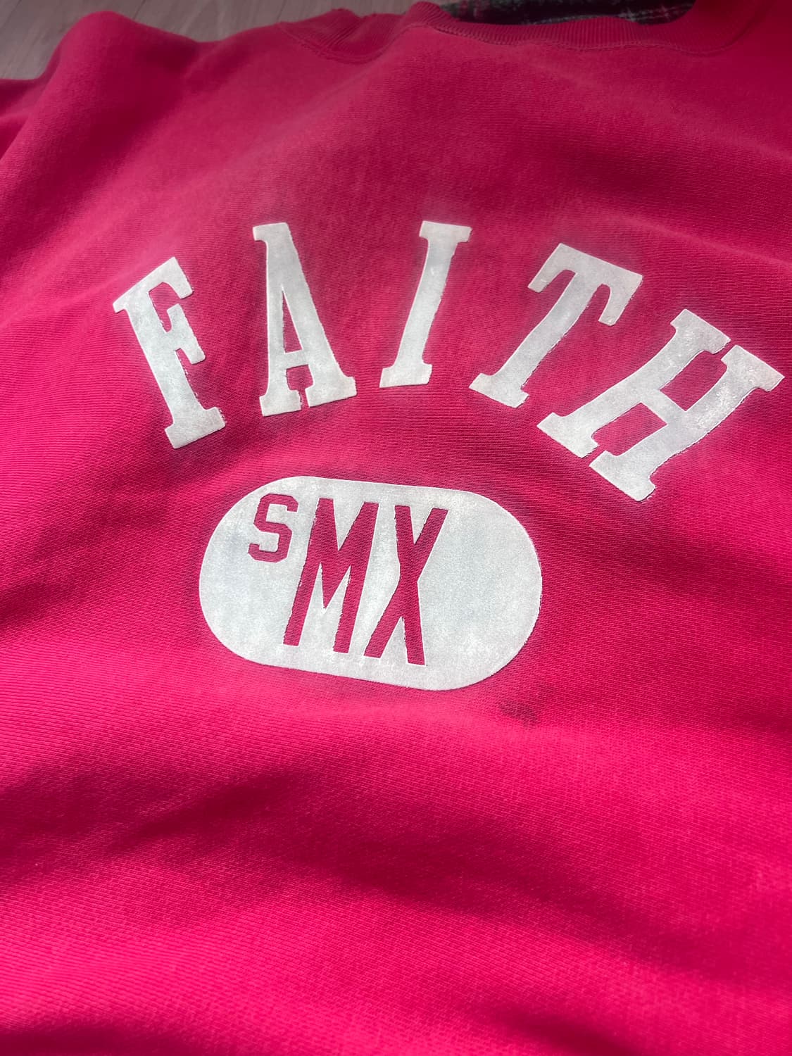 [XL] 세인트미카엘 챔피온 오마주 faith 스웻셔츠 레드 상품이미지10