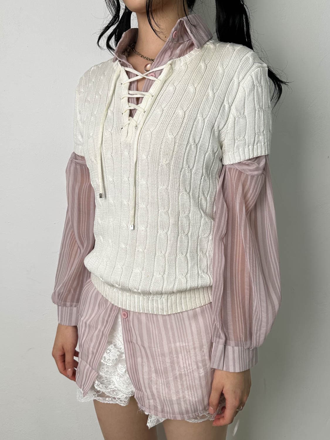 RALPH LAUREN 아일렛 디테일 니트  상품이미지3