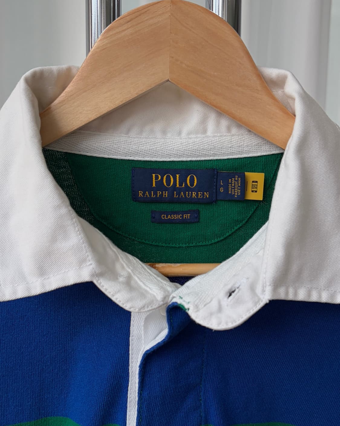 [L]폴로 랄프로렌 클래식핏 아이코닉 스트라이프 럭비 티셔츠 상품이미지7