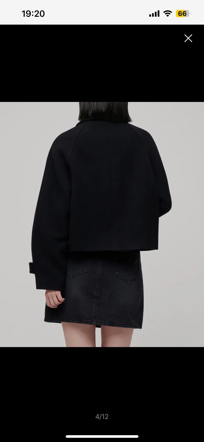 무신사 스탠다드 우먼 우먼즈 캐시미어 블렌드 쇼트 맥 코트 [블랙] 상품이미지3