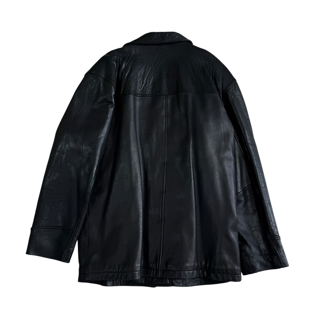 빈티지 블랙 레더 자켓 상품이미지3