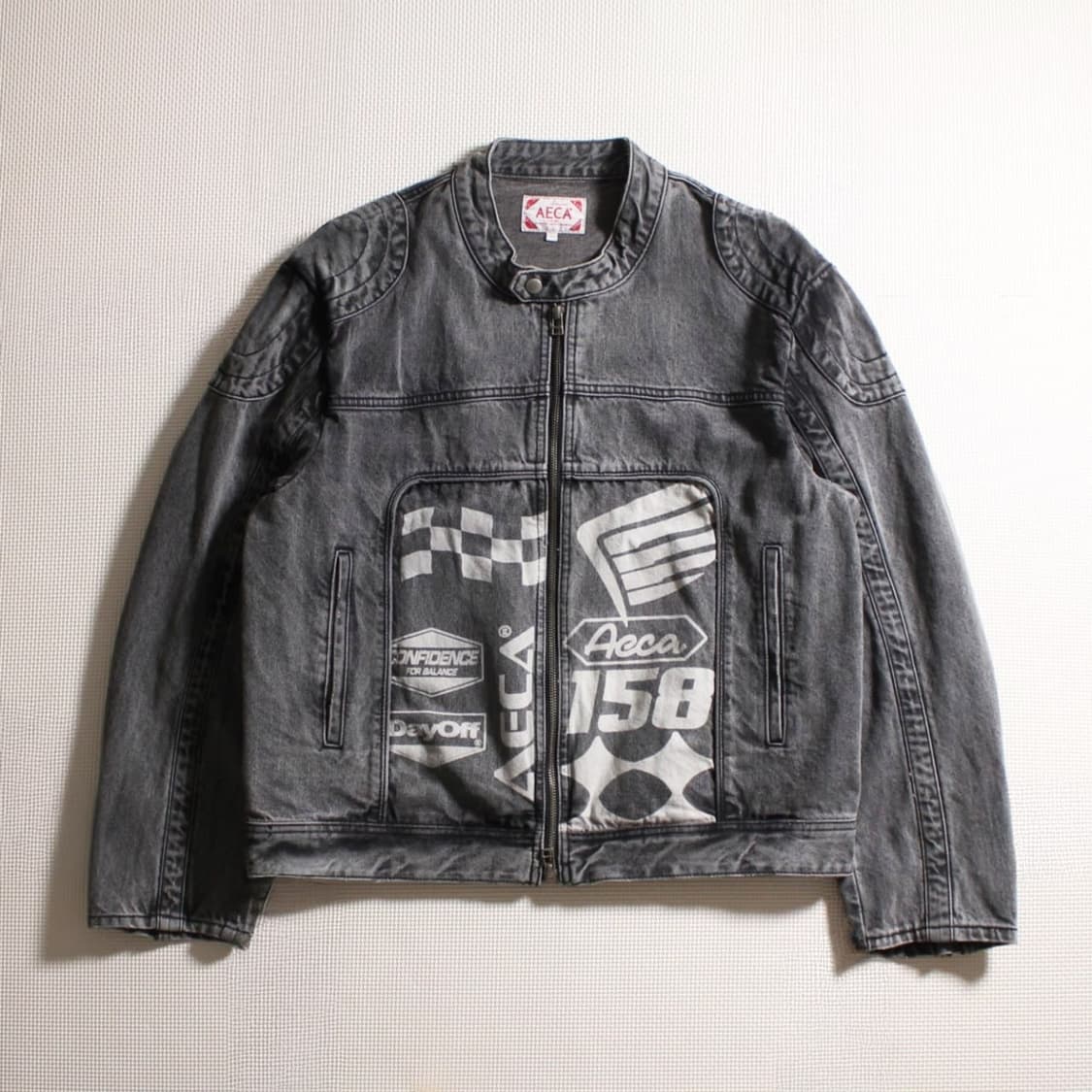AECA WHITE 에이카 화이트 레이싱 데님 자켓 상품이미지1