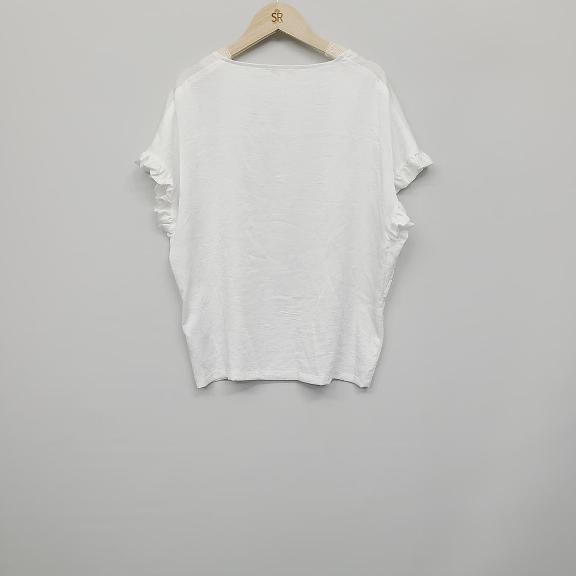 마쥬(Maje) 화이트 러플 소매 블라우스 탑 (사이즈 1) 상품이미지5