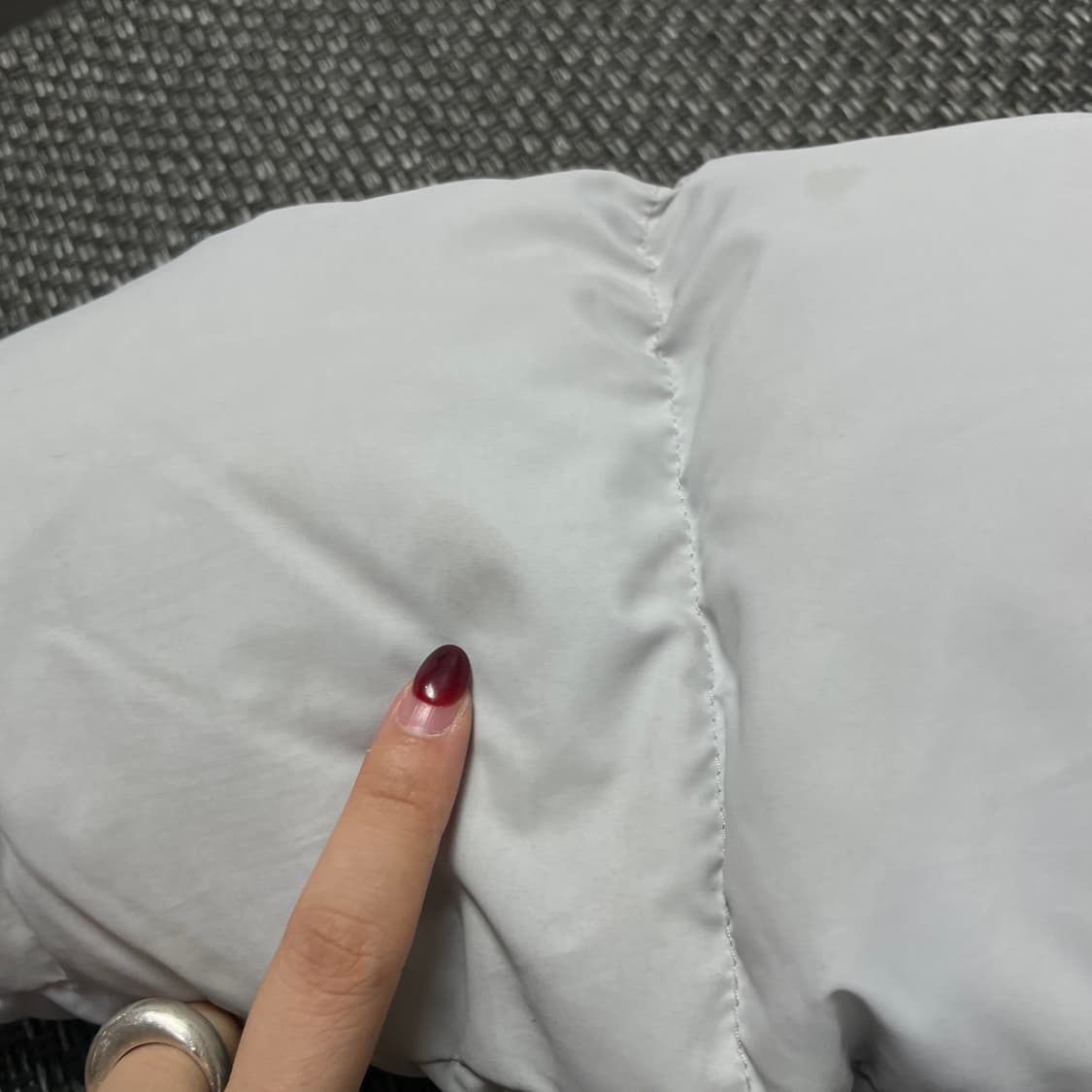 널디 화이트그레이 로고 덕다운 패딩 M 상품이미지7