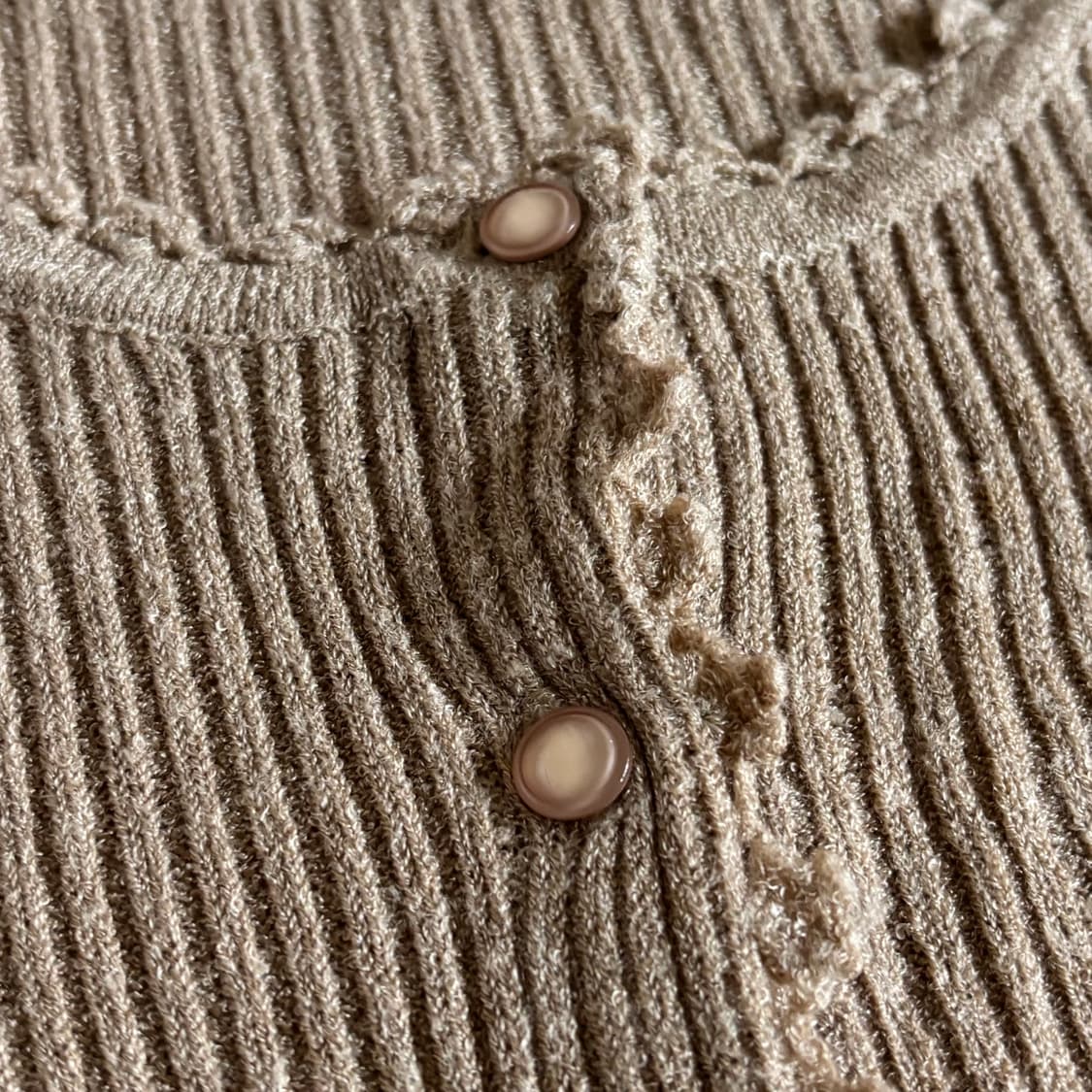 일본빈티지 peyton place 골지 작사 가디건 상품이미지5