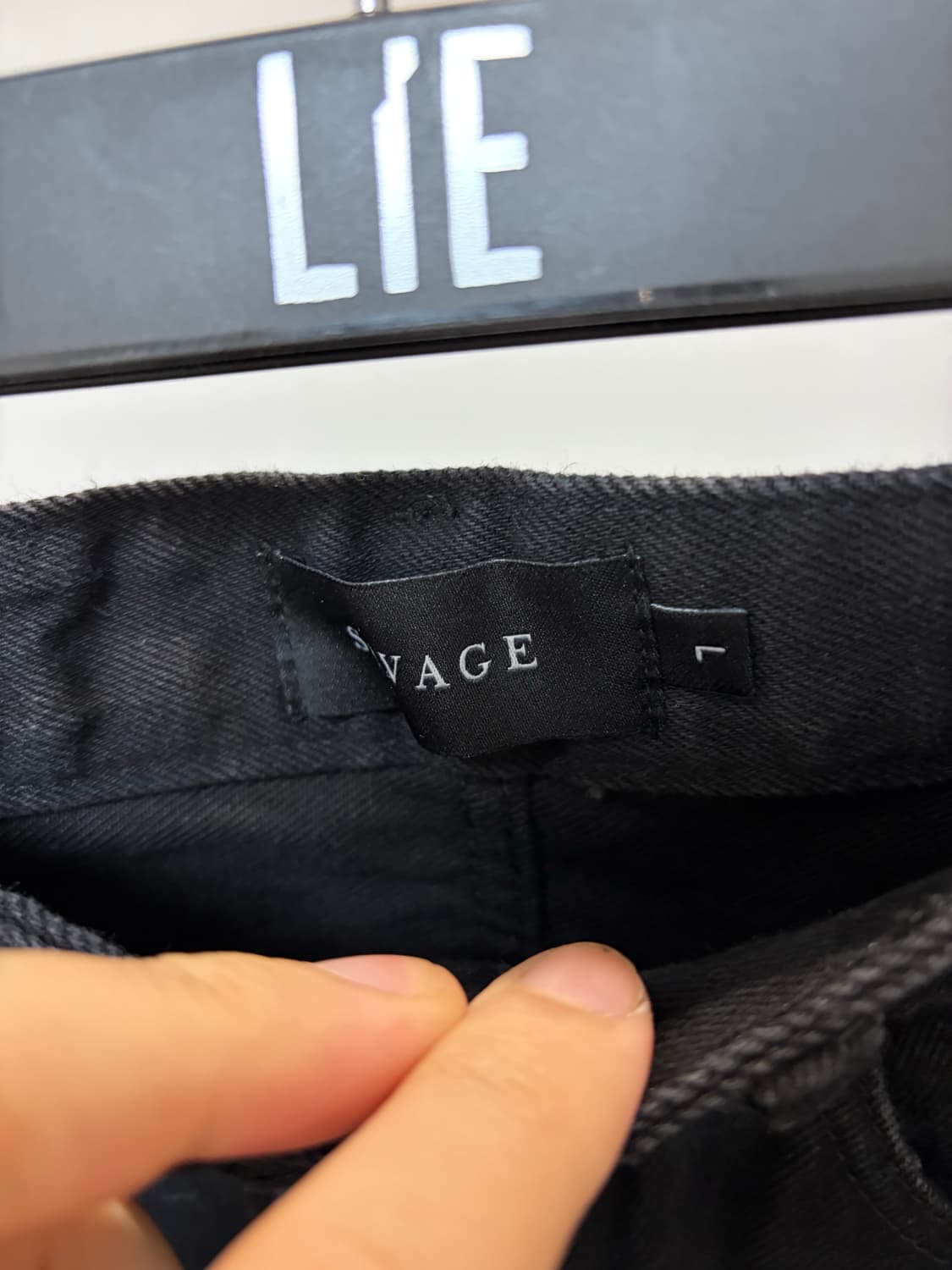 (L) Savage 세비지 부츠컷 블랙 데님팬츠  상품이미지5