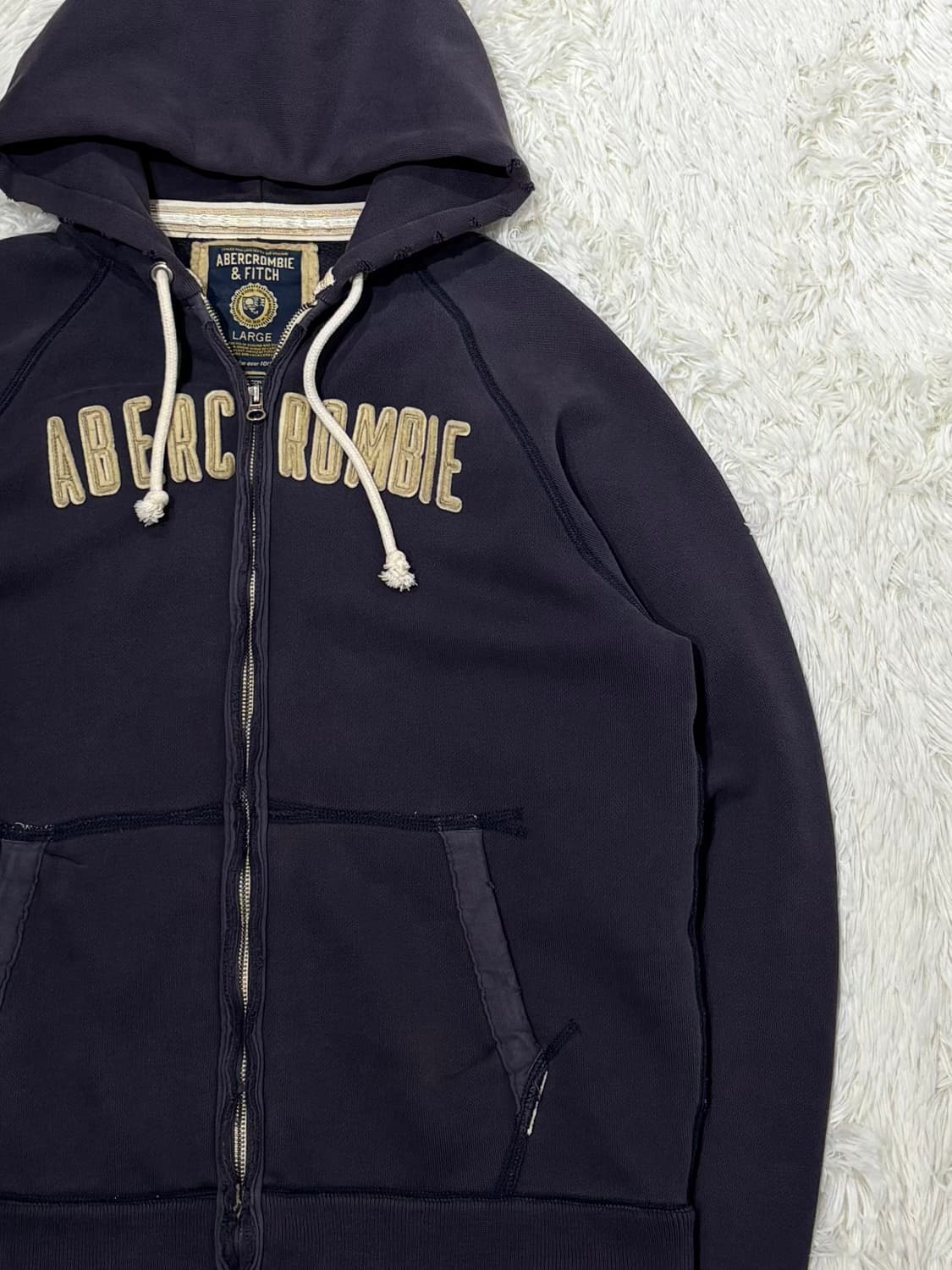 아베크롬비 스펠로고 헤비스웻 후드집업 상품이미지5