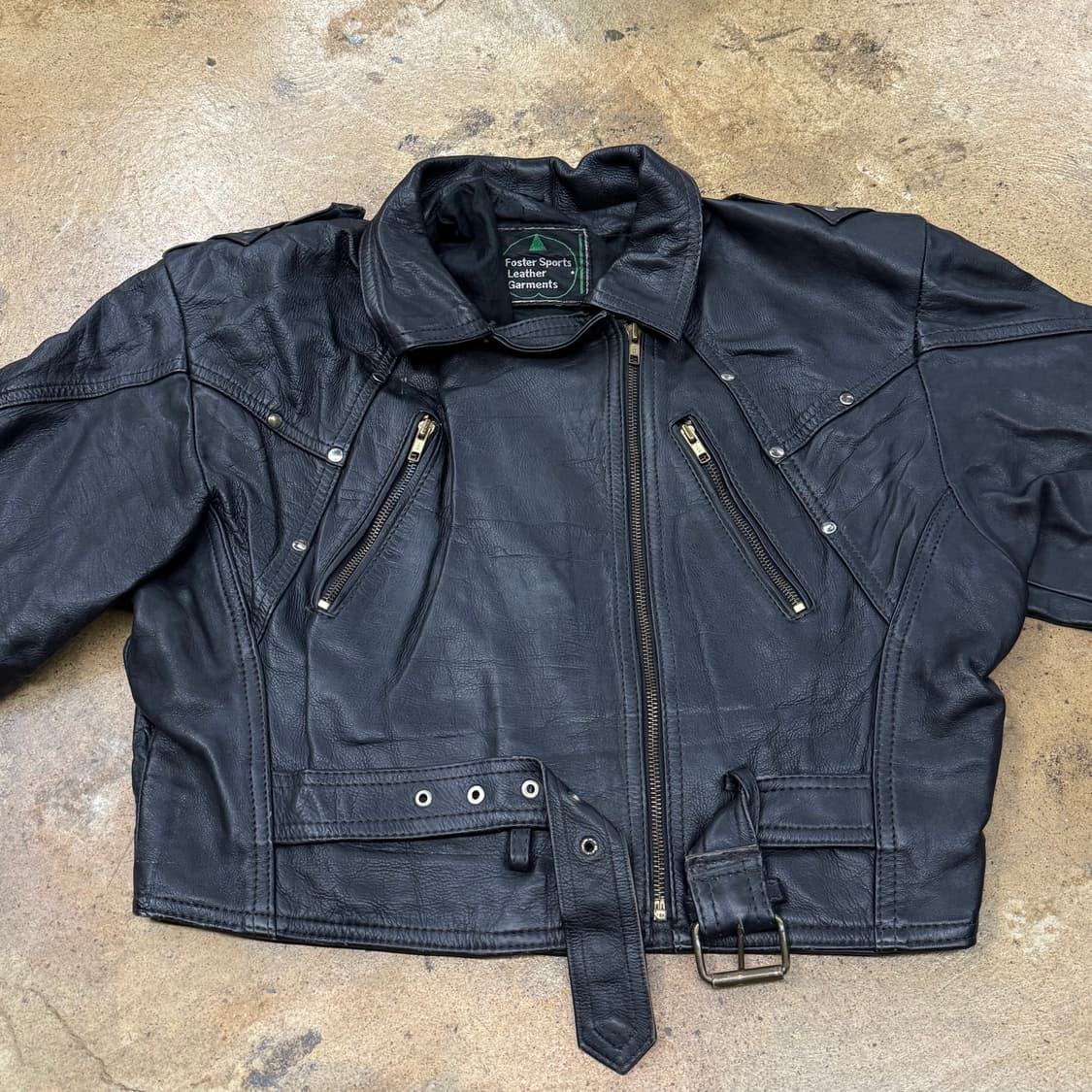 [정품] 빈티지 리얼레더 라이더자켓 b8 상품이미지3