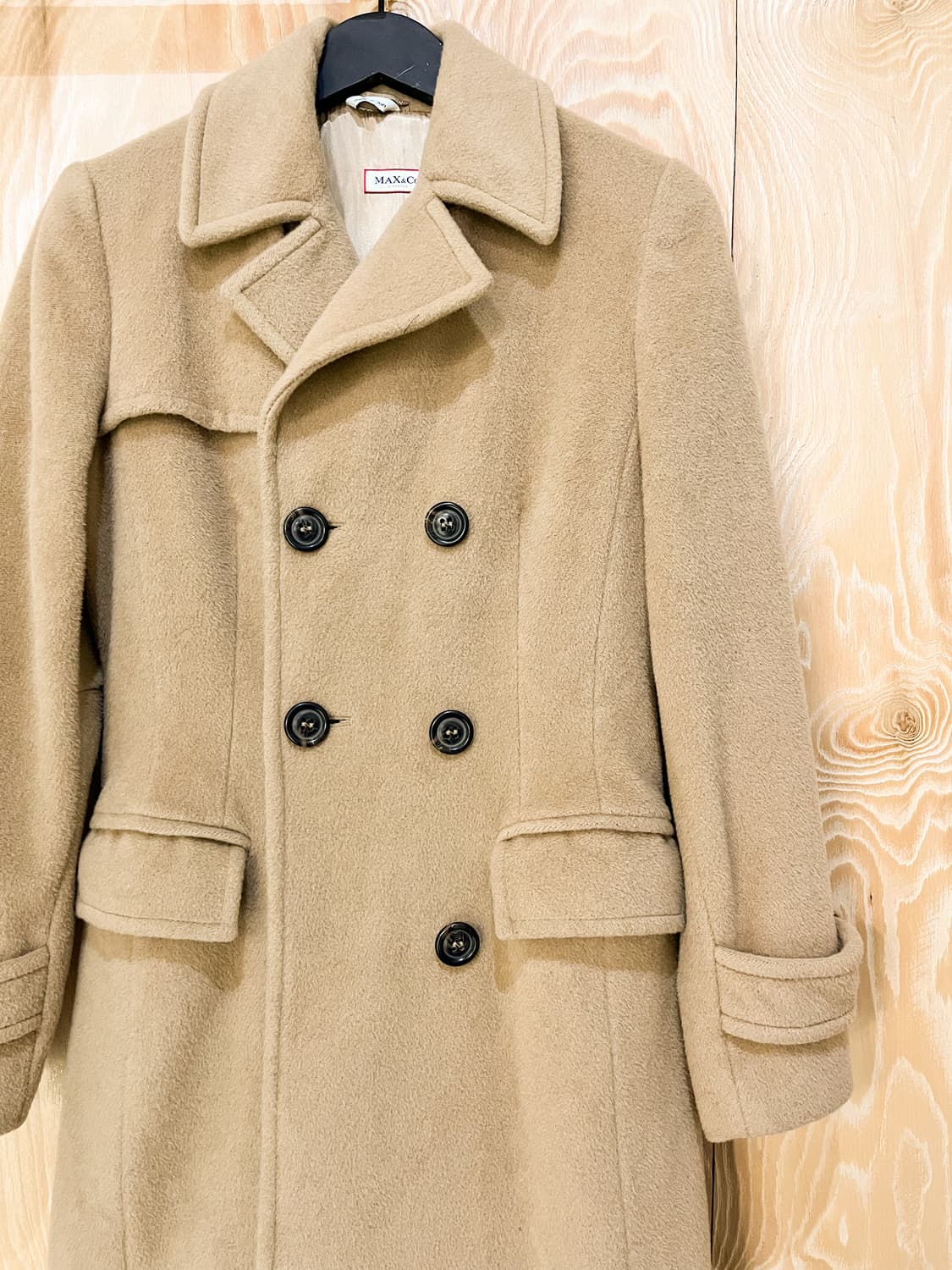 막스앤코 더블 브레스티드 울 코트 상품이미지3