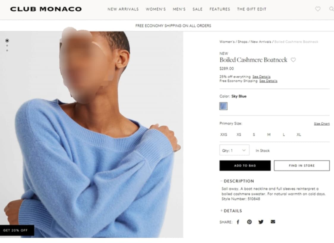 클럽모나코 캐시미어 니트 상품이미지4