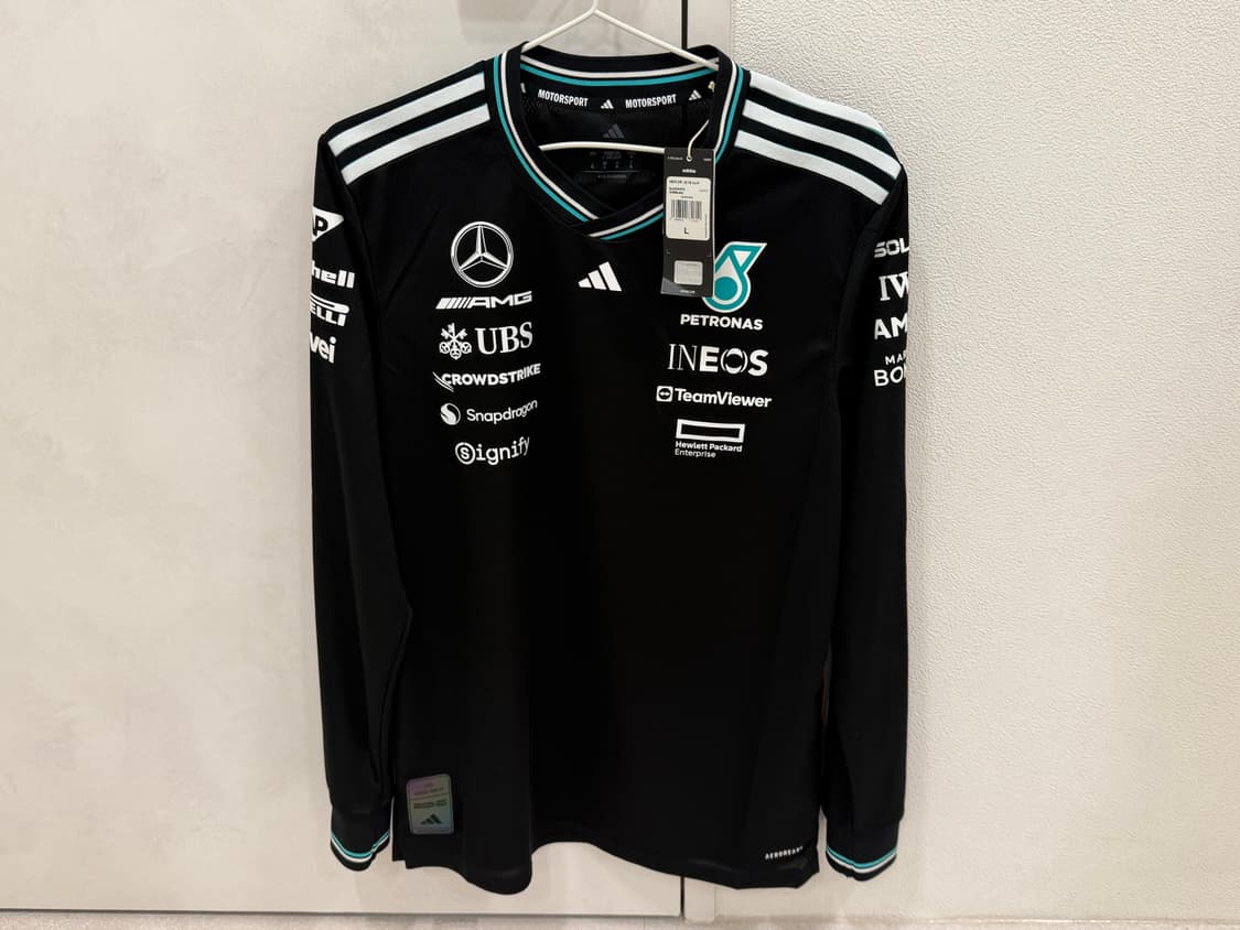 F1 메르세데스 어센틱 팀 유니폼 긴팔 티셔츠 L 상품이미지2