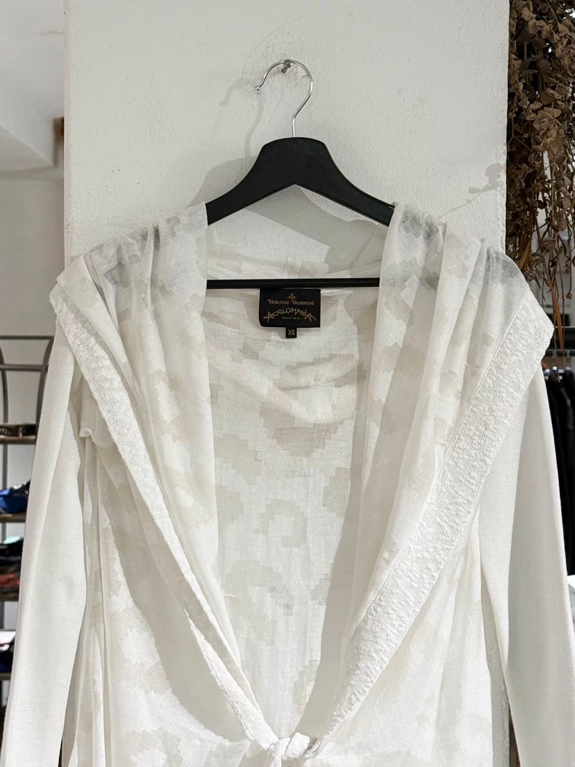 비비안 웨스트우드 앵글로매니아 화이트 쉬어 후디 가디건 상품이미지4