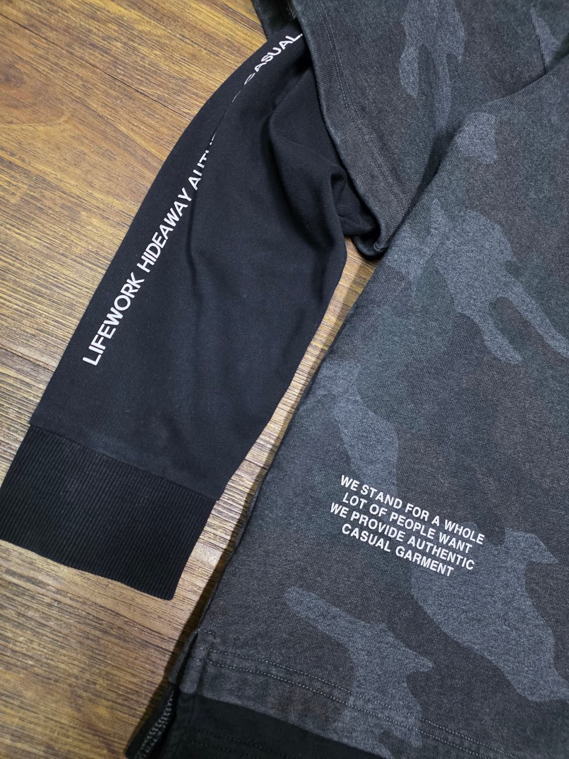 라이프워크 카모 레이어드 맨투맨 상품이미지4