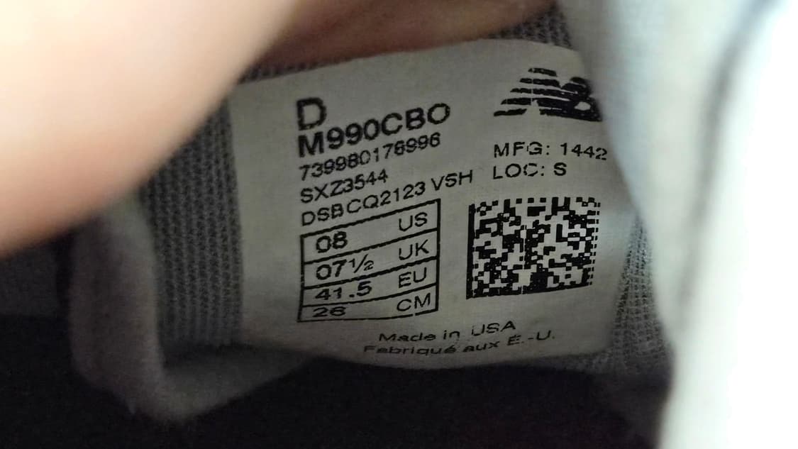 260 뉴발란스 990 v1 USA 블랙레드  상품이미지10