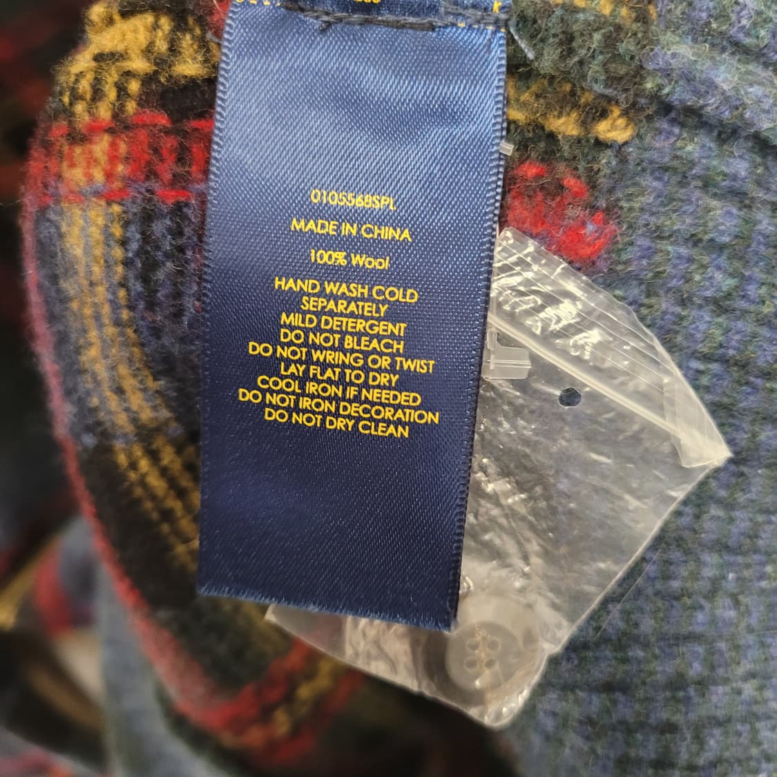 폴로랄프로렌 엘보 패치 숄카라 타탄 울 스웨터 니트 상품이미지4