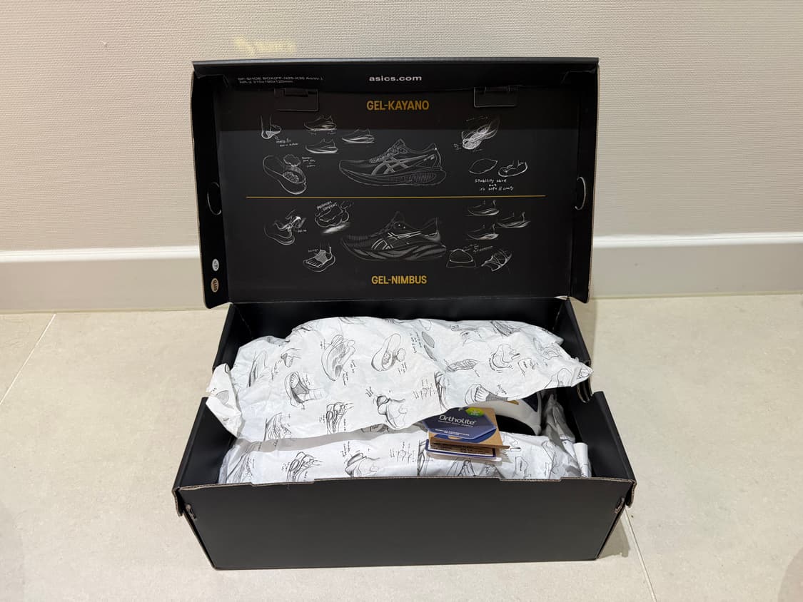 (W) 아식스 젤 카야노 30 애니버서리 화이트 딥 오션 240 새상품 상품이미지4