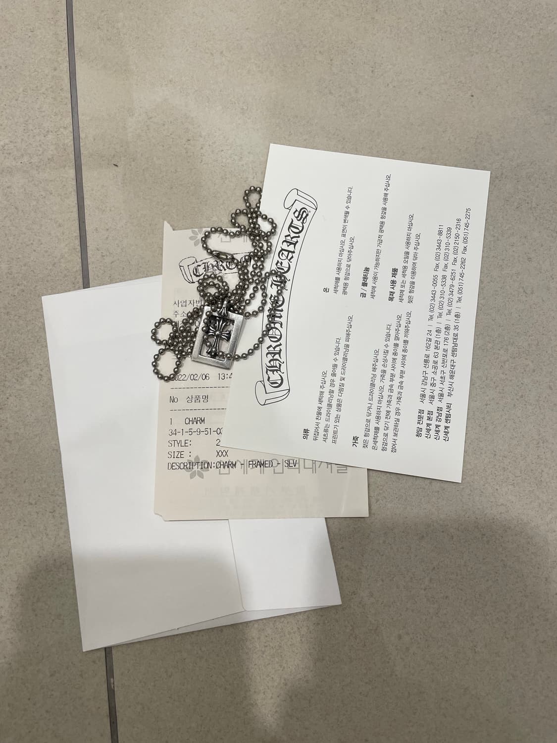 크롬하츠 프레임드 오픈 베이비팻 팬던트 목걸이 상품이미지1