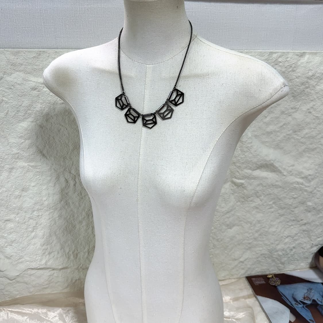빈티지 고딕 기하 쿠바체인 목걸이 상품이미지1
