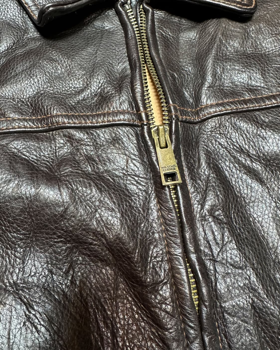 웰슨 레더 헤비 리얼 레더 바이크 자켓 상품이미지7