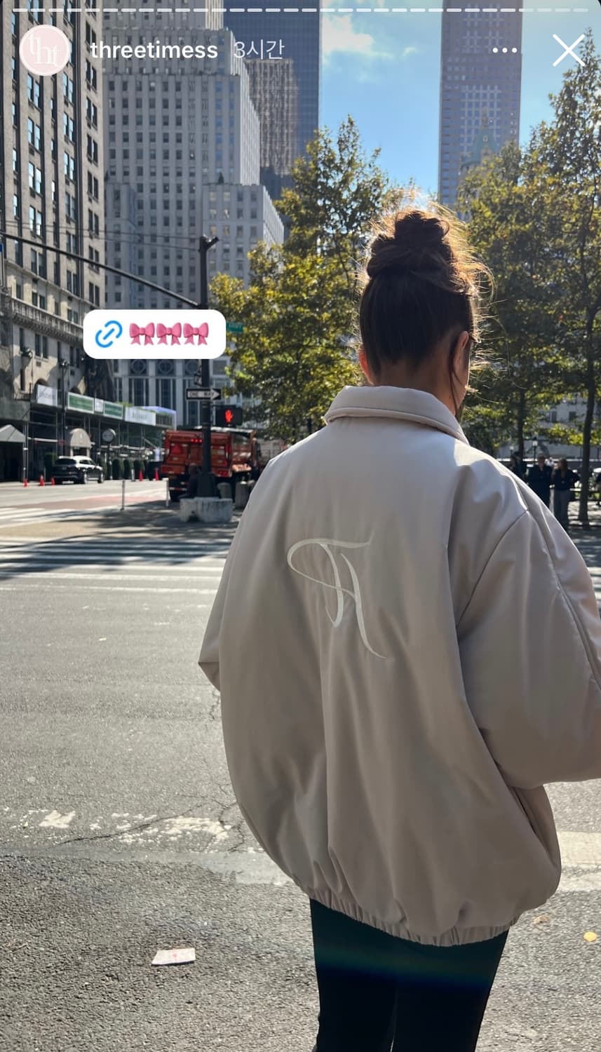 threetimes puffer jacket - pink (m) 상품이미지1