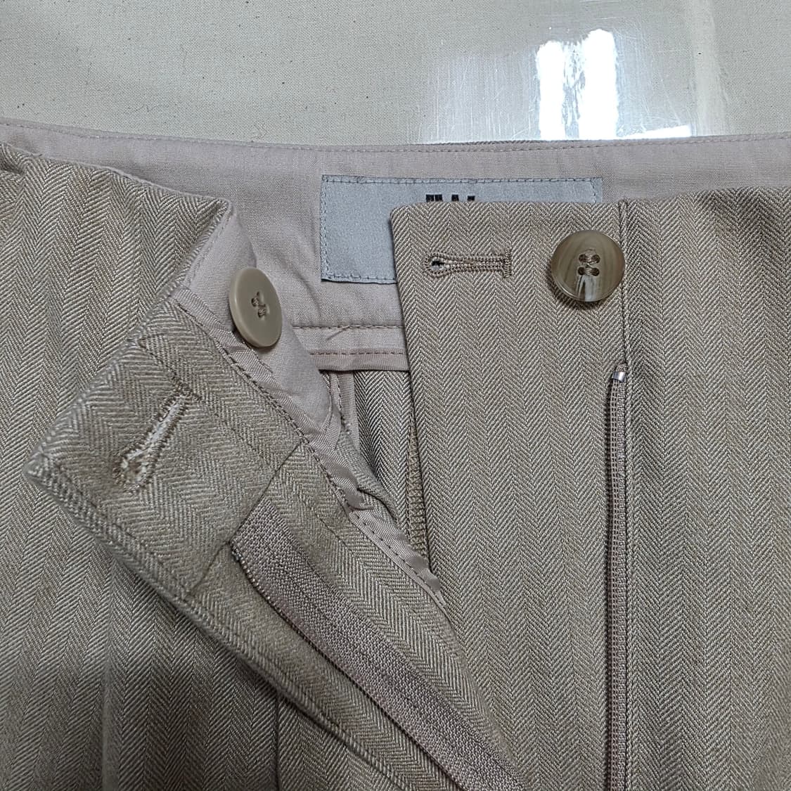 1153 JW 제이슨우 베이지 와이드 슬랙스 55 여성 정장 팬츠 상품이미지8