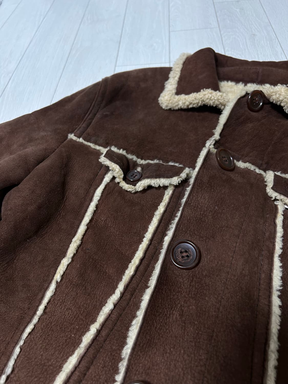 90‘s SYSTEM 양가죽 무스탕 상품이미지5