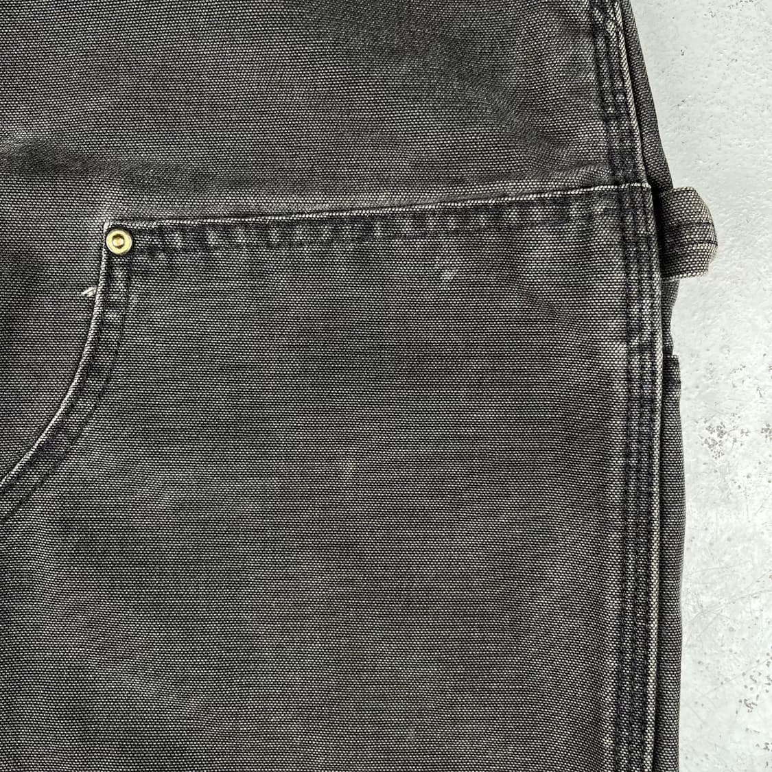 빈티지 칼하트 더블니B01 블랙 그레이 워크팬츠 상품이미지5