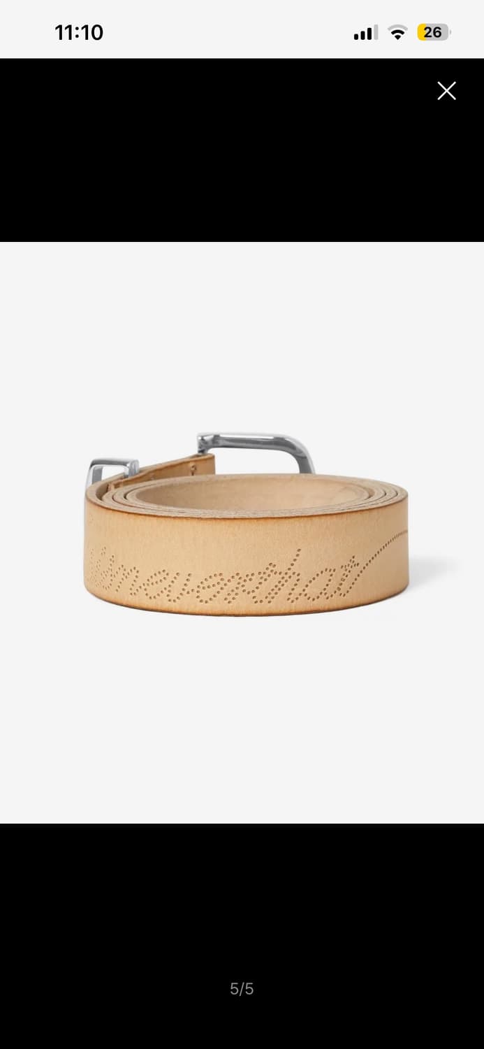 디스이즈네버댓 Dot Leather Belt Beige 상품이미지5