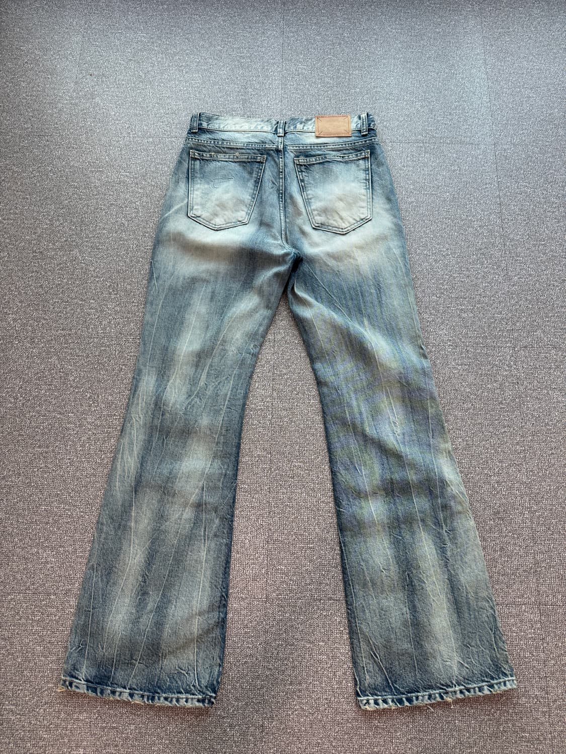 엘무드 슬래시 플레어 데님 팬츠 빈티지 블루 46 상품이미지8