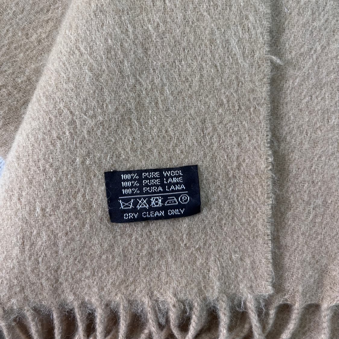 입생로랑 90s 베이지 울 머플러 상품이미지5