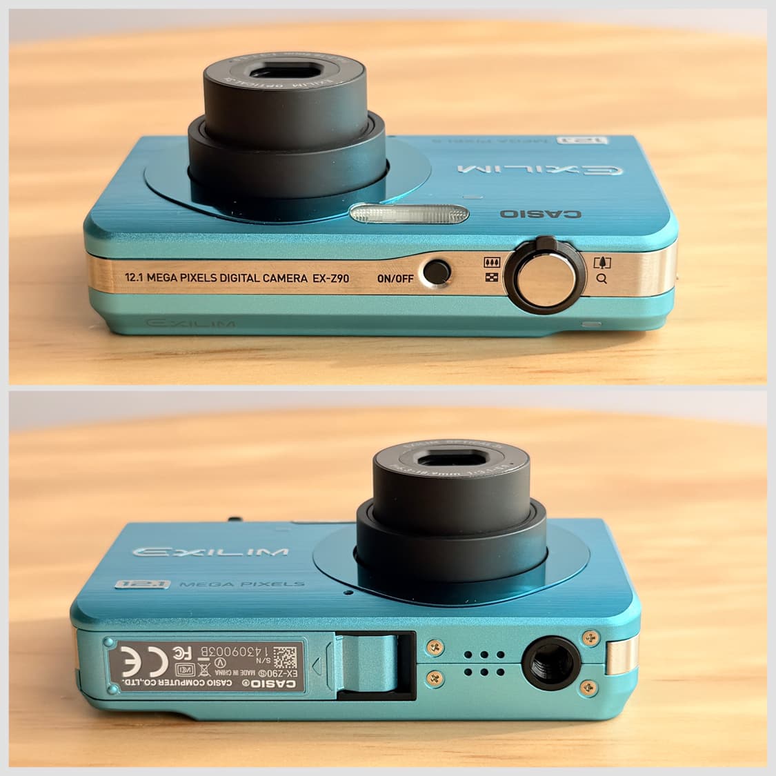 💙 미품 카시오 엑슬림 EX-Z90 아쿠아블루💙 상품이미지7