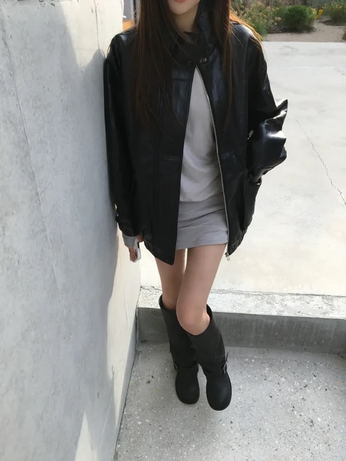 Soand 여리핏 버튼 티 그레이 (새상품) 상품이미지9