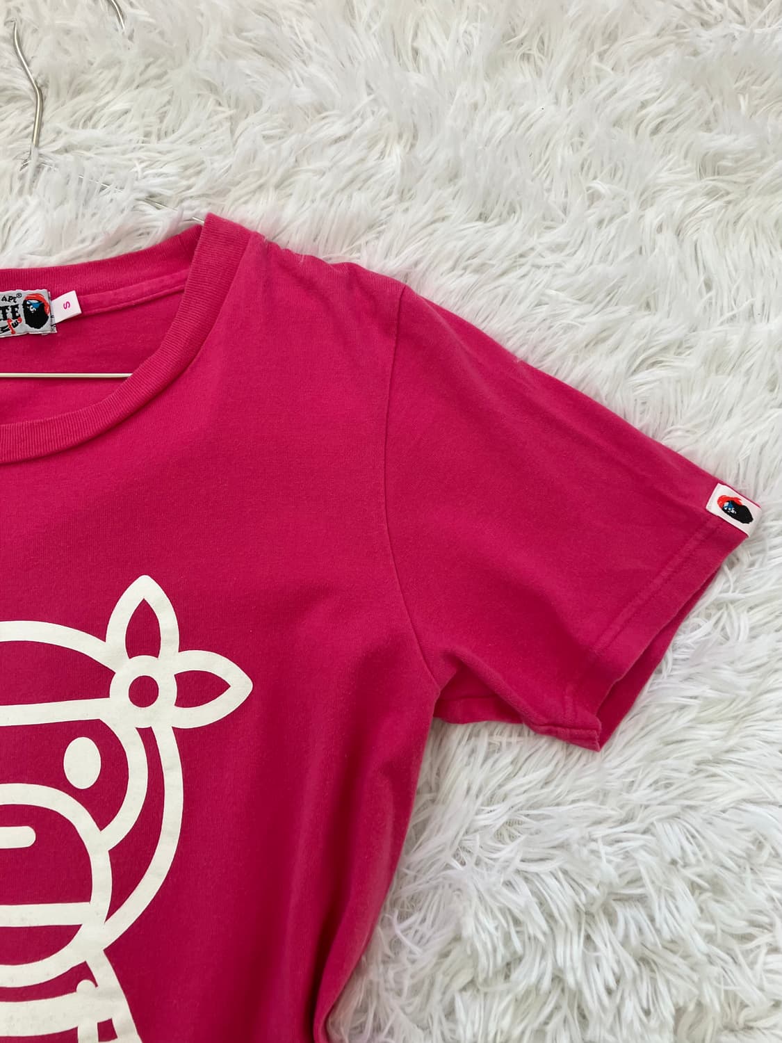 베이프 핫핑크 마일로 반팔 1050 y2k 스트릿 갸루 펑키 일본 상품이미지2