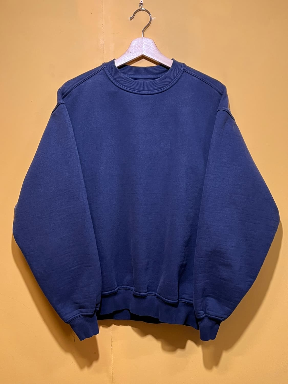 90's [L] PLUMA 러셀 무지 스웻셔츠 블루 네이비 코튼 상품이미지1