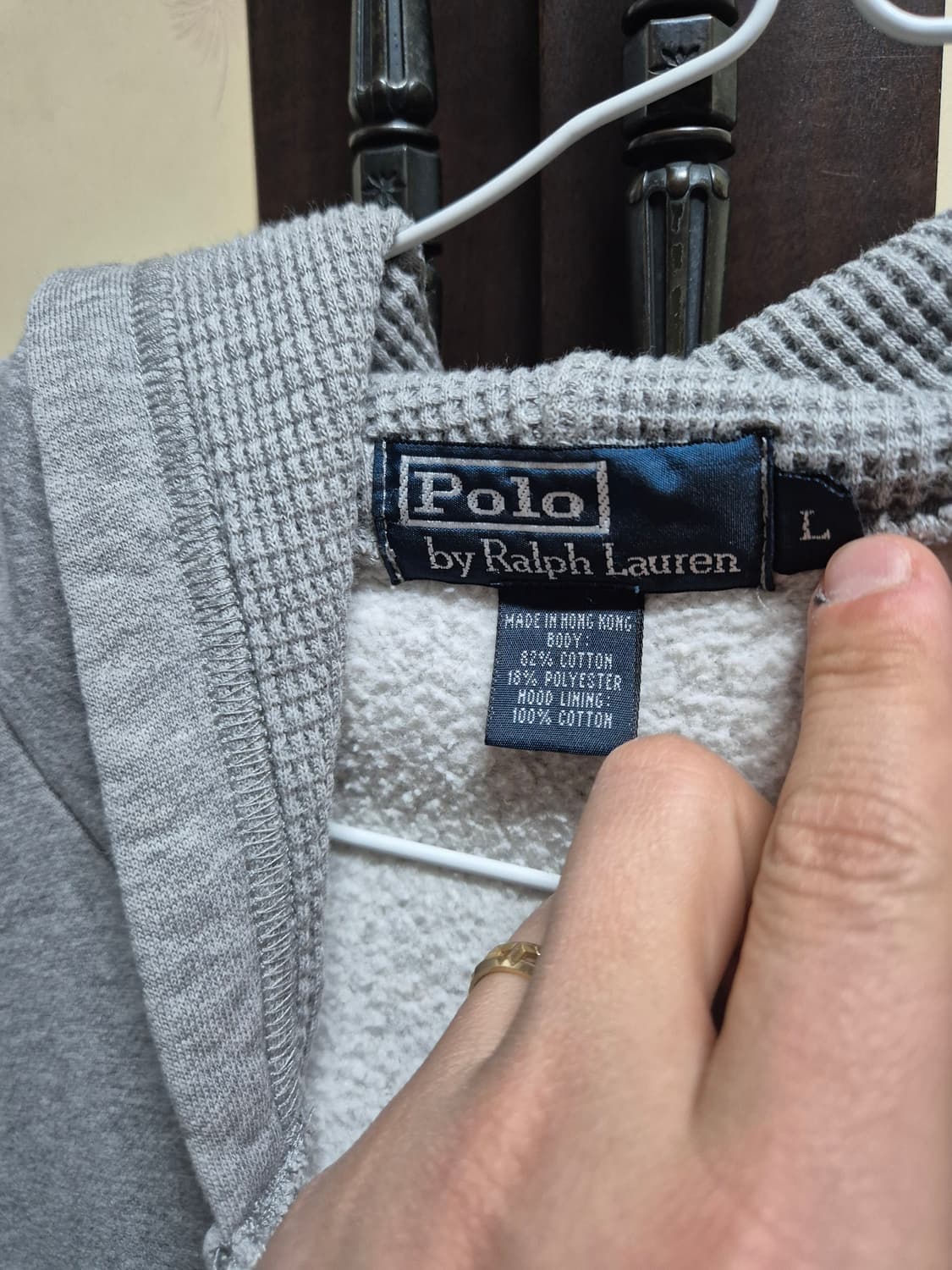 [L] 폴로 랄프로렌 그레이 회색 후드집업 이지 yzy 100 105 상품이미지3