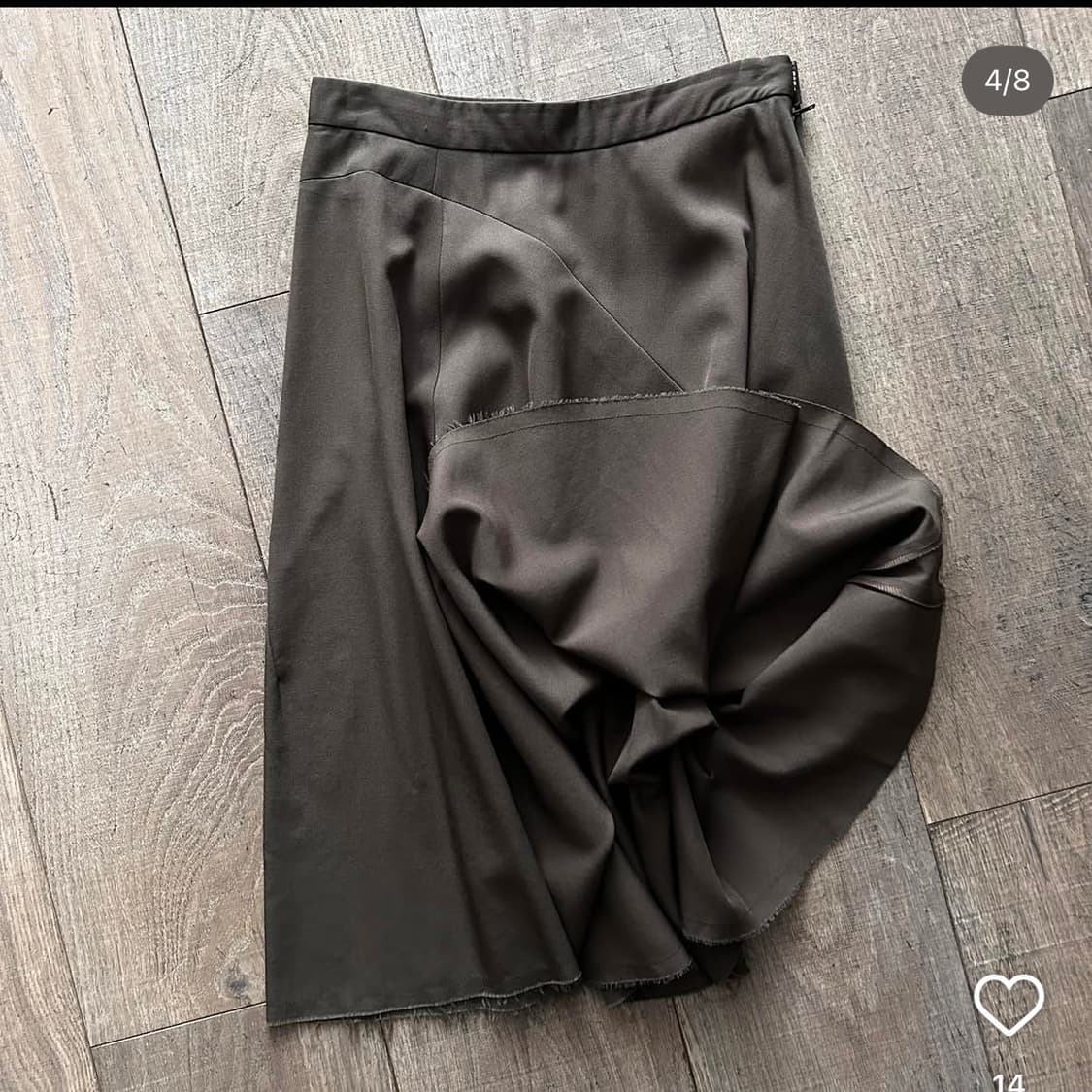 꼼데가르송트리콧 Khaki Cutting Line FlareSkirt  상품이미지3