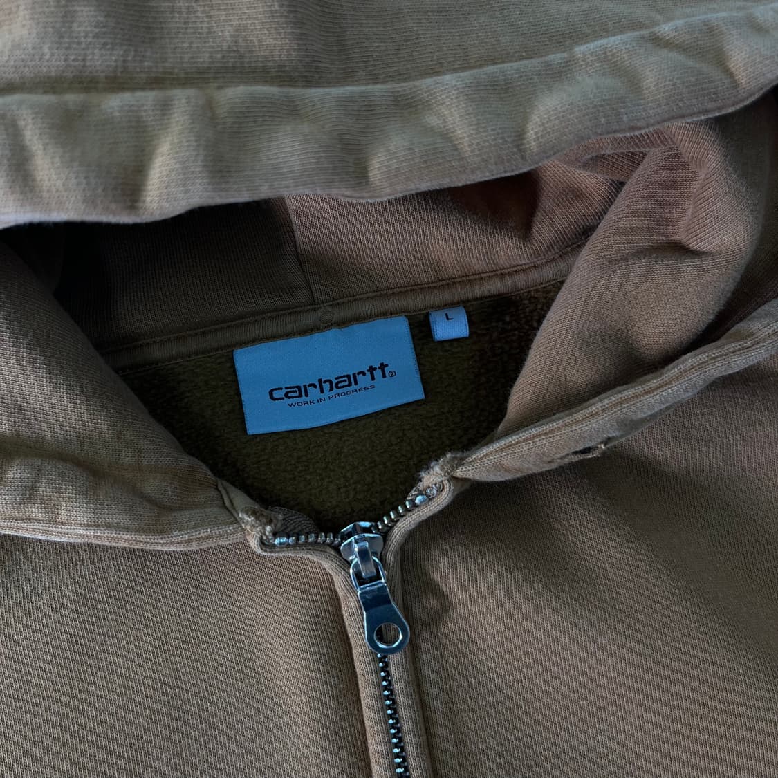 100 칼하트 신형 베이지 후드집업 상품이미지3