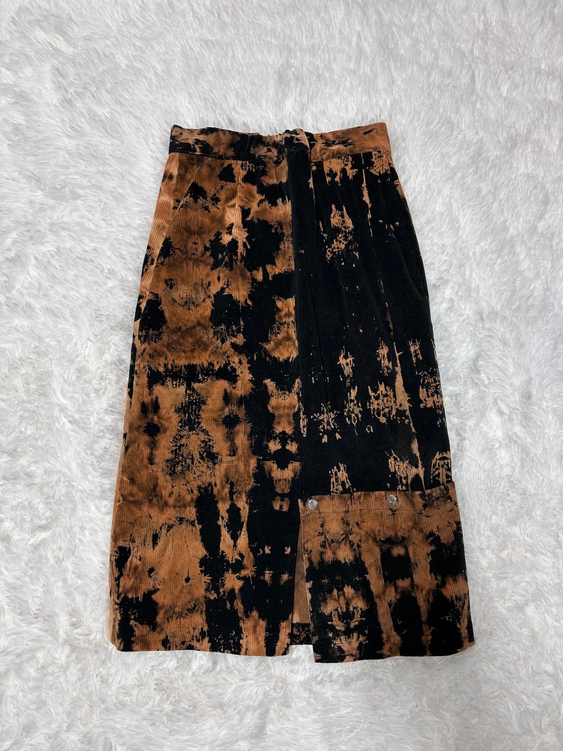 tye dye zipper snap detailed cordu skirt 상품이미지4