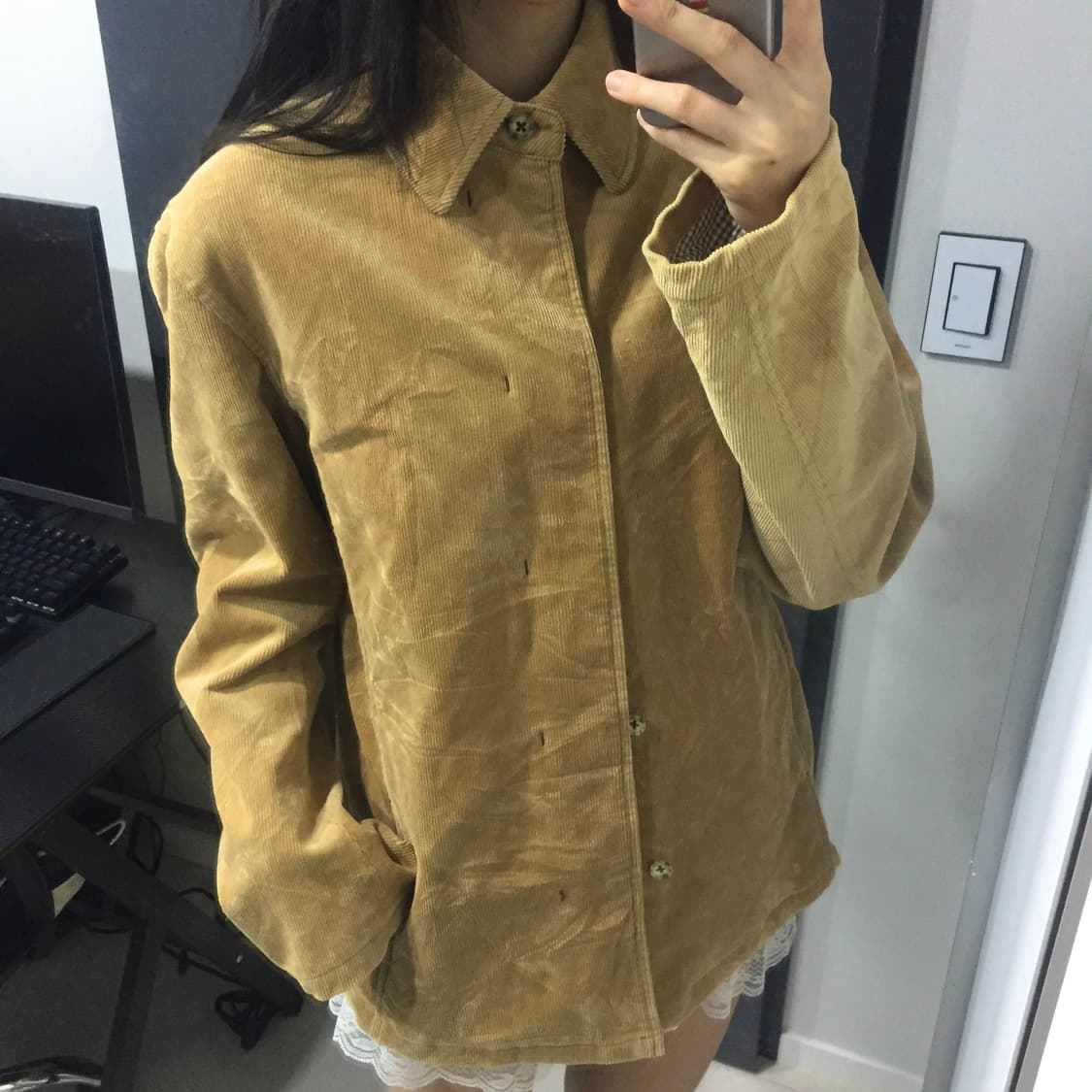 The suit company 코듀로이 카라 자켓 상품이미지1