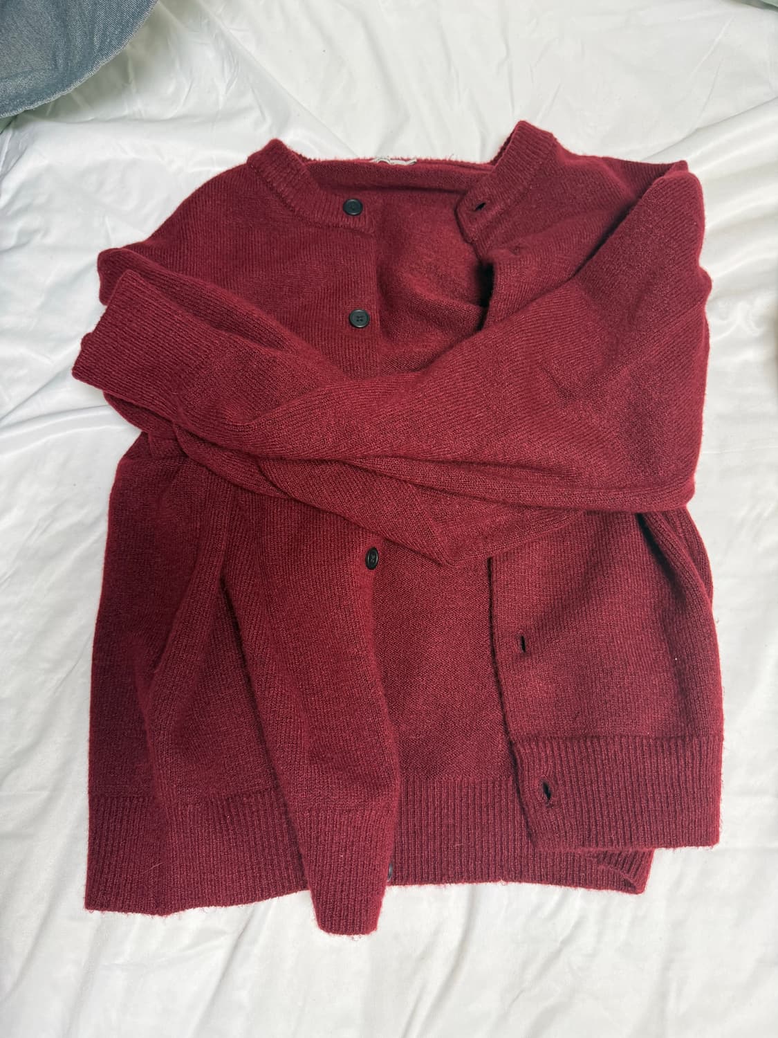 버건디 가디건 상품이미지1